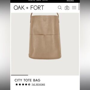 oak and fort city tote in black